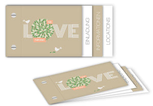 Einladungskarte zur Hochzeit "Love" - Einladungskarte zur Hochzeit "Love" - kartendruckshop.de